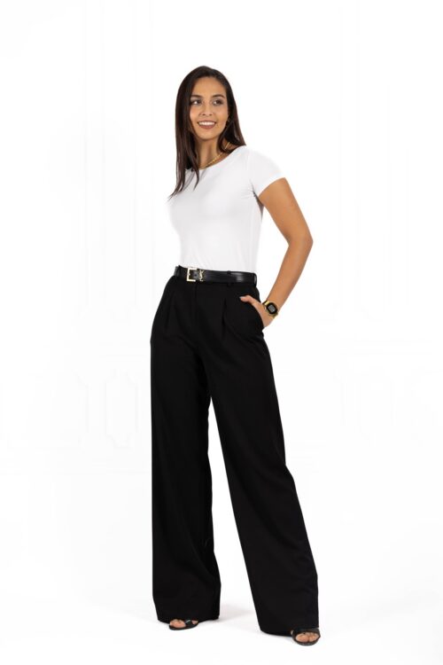 Spodnie damskie AFIYA Czarne