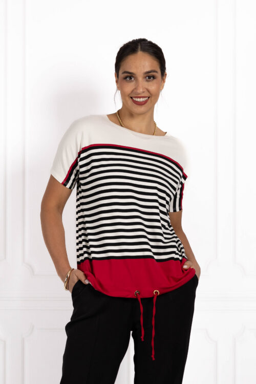 Bluzka JOANNA TriColor Red